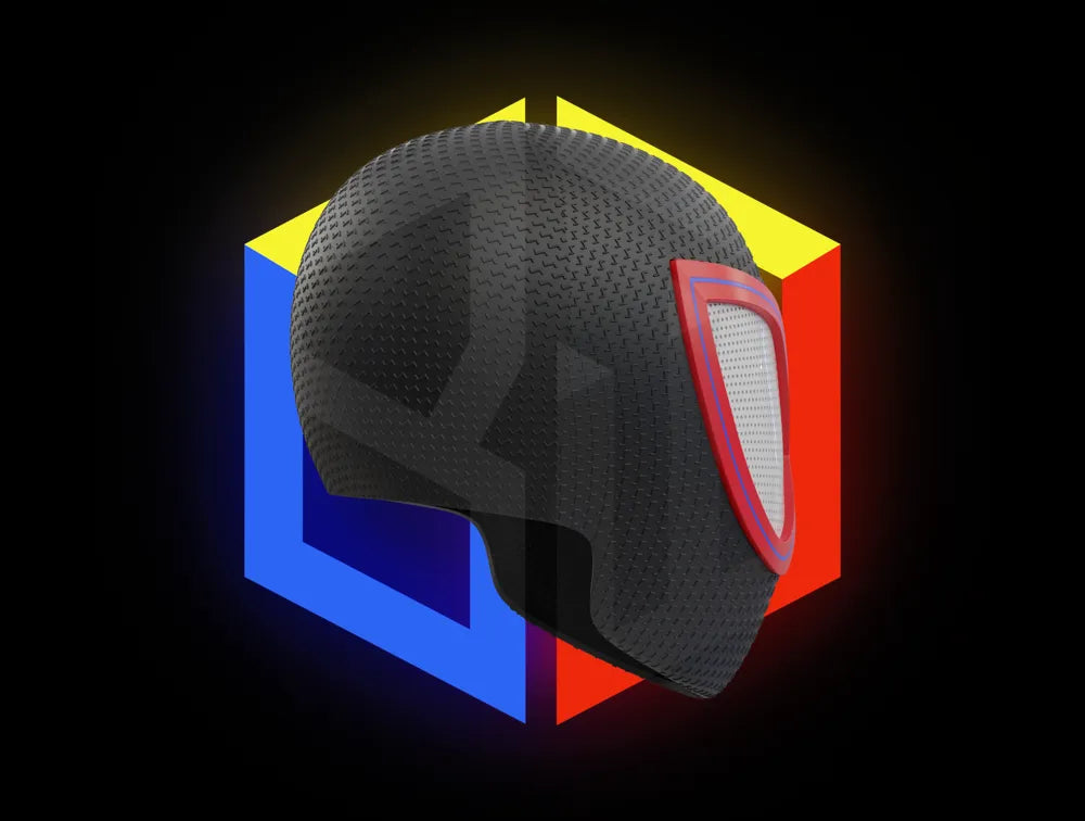 Casque Cosplay Fan-Art - Spider-Man Miles Morales - Imprimé en 3D