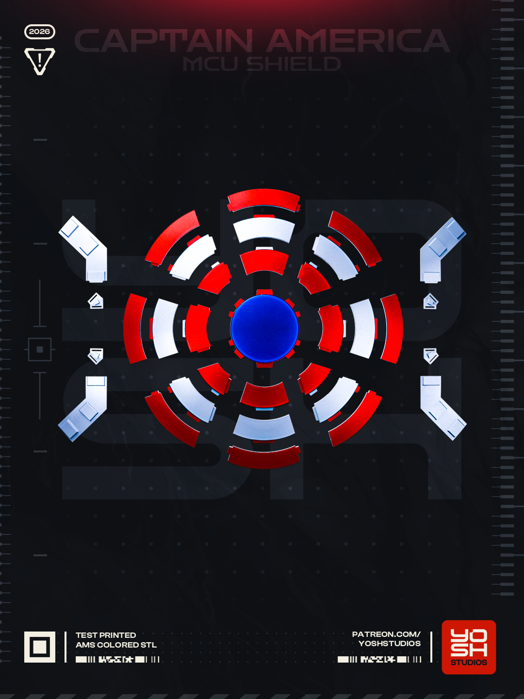 Bouclier Captain America - Eclate - Vierge