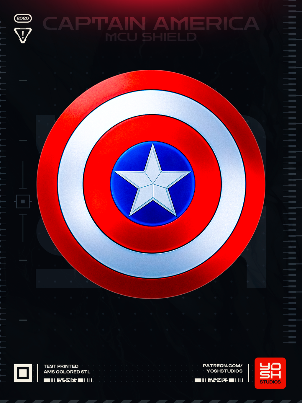 Bouclier Captain America - Face - Etoile