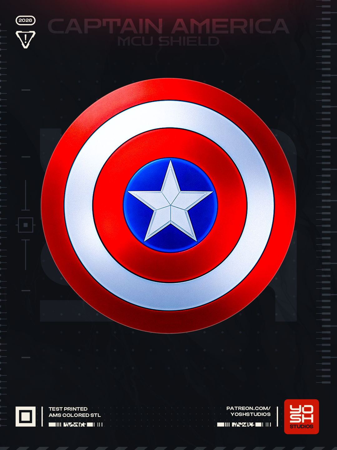 Bouclier Captain America - Face - Etoile