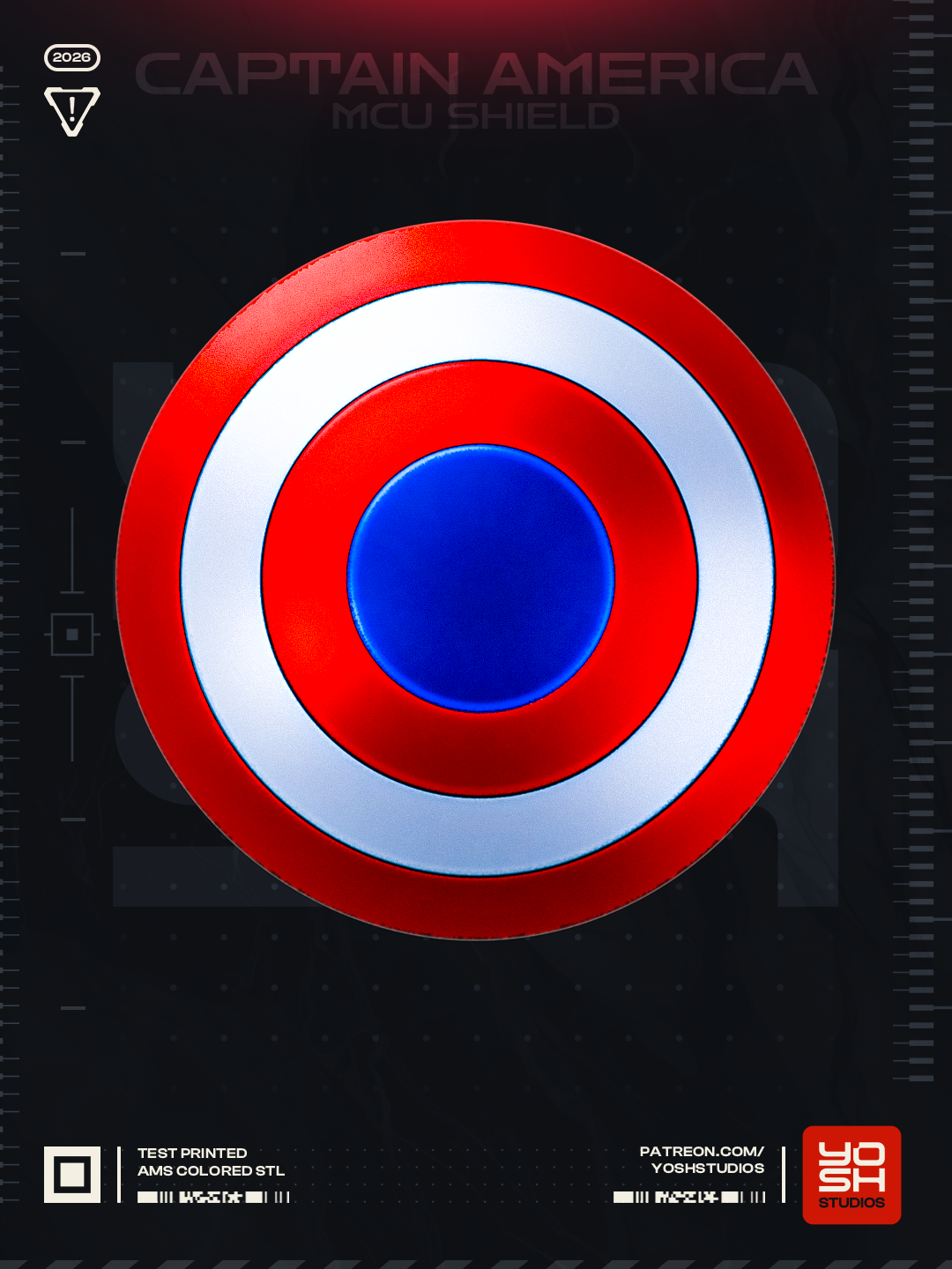 Bouclier Captain America - Face - Vierge