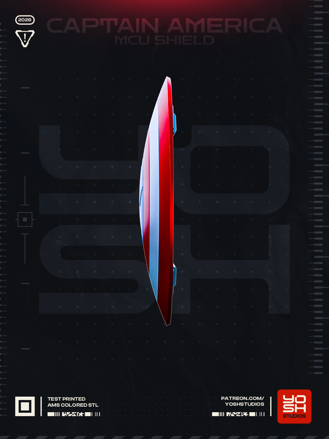 Bouclier Captain America - Profil - Etoile