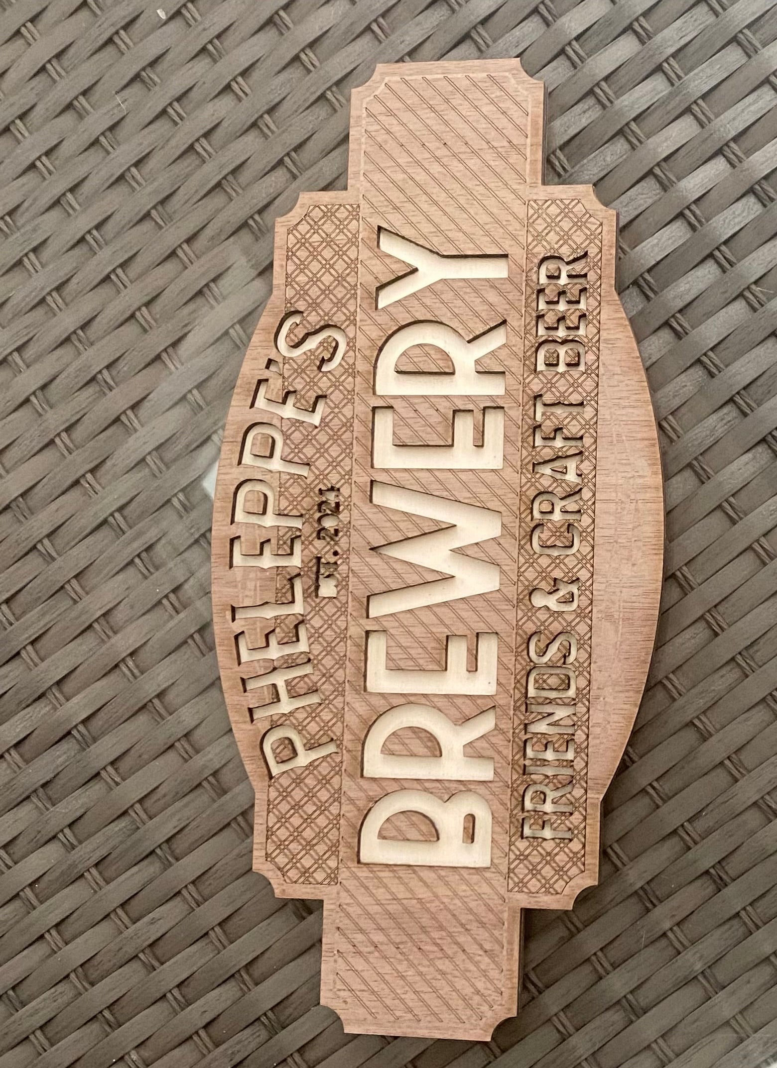 Gravure Découpe laser - Panneau brasserie