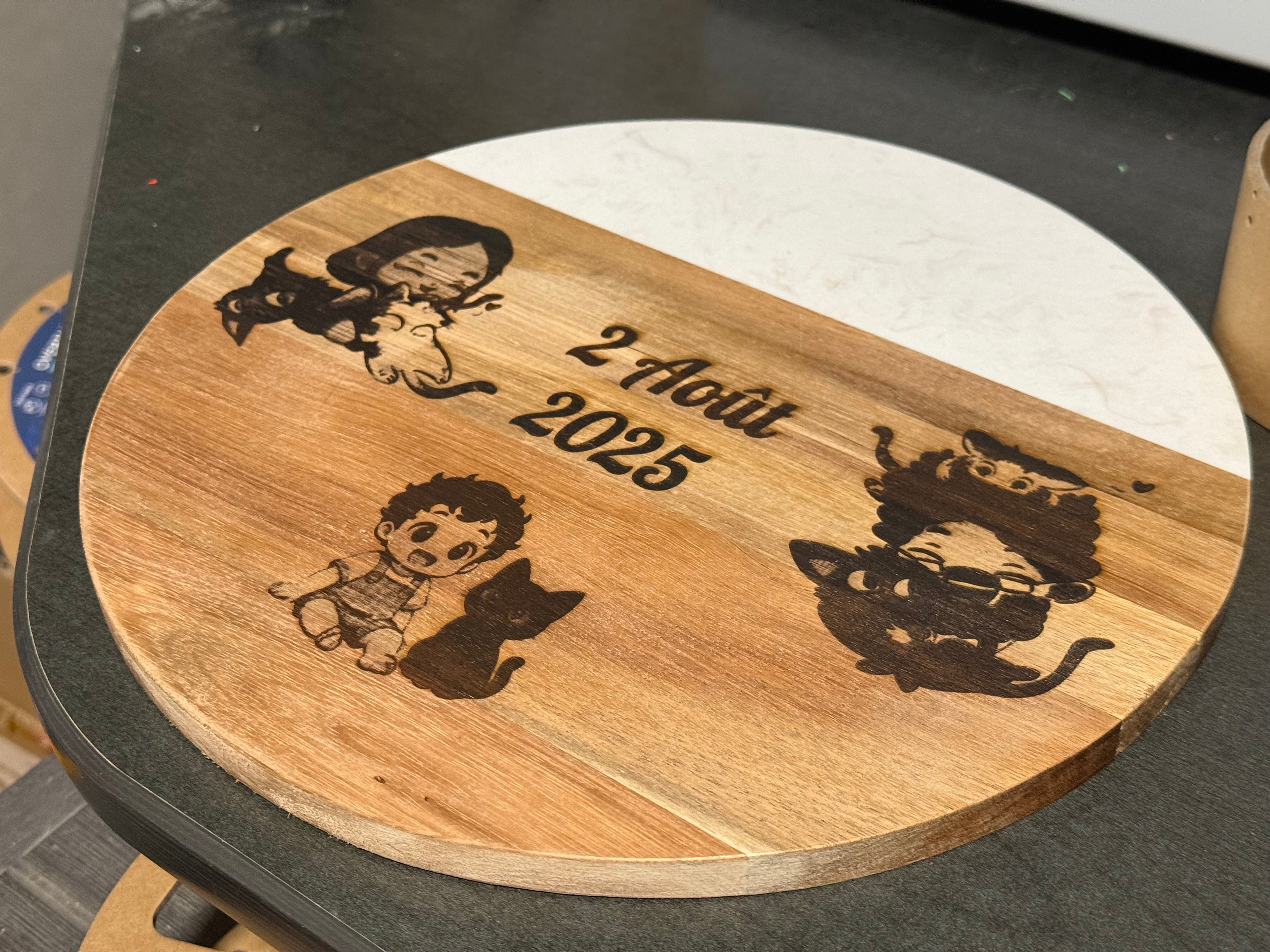 Gravure laser - Planche Mariage