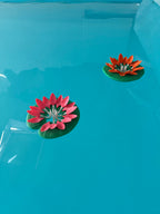 Supports flottants pour verre à vin et bougies, imitation nénuphar, imprimé en 3D