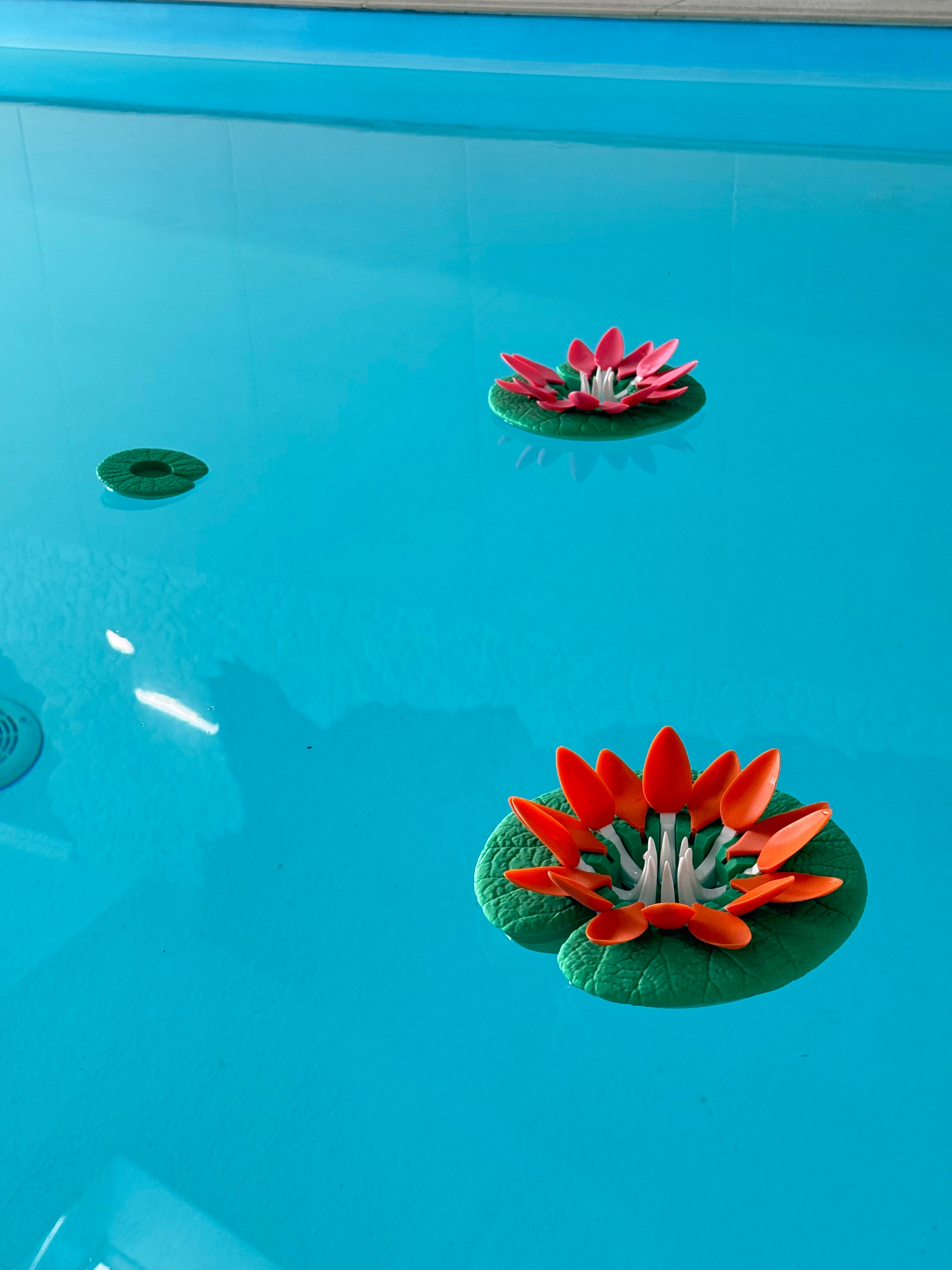 Supports flottants pour verre à vin et bougies, imitation nénuphar, imprimé en 3D