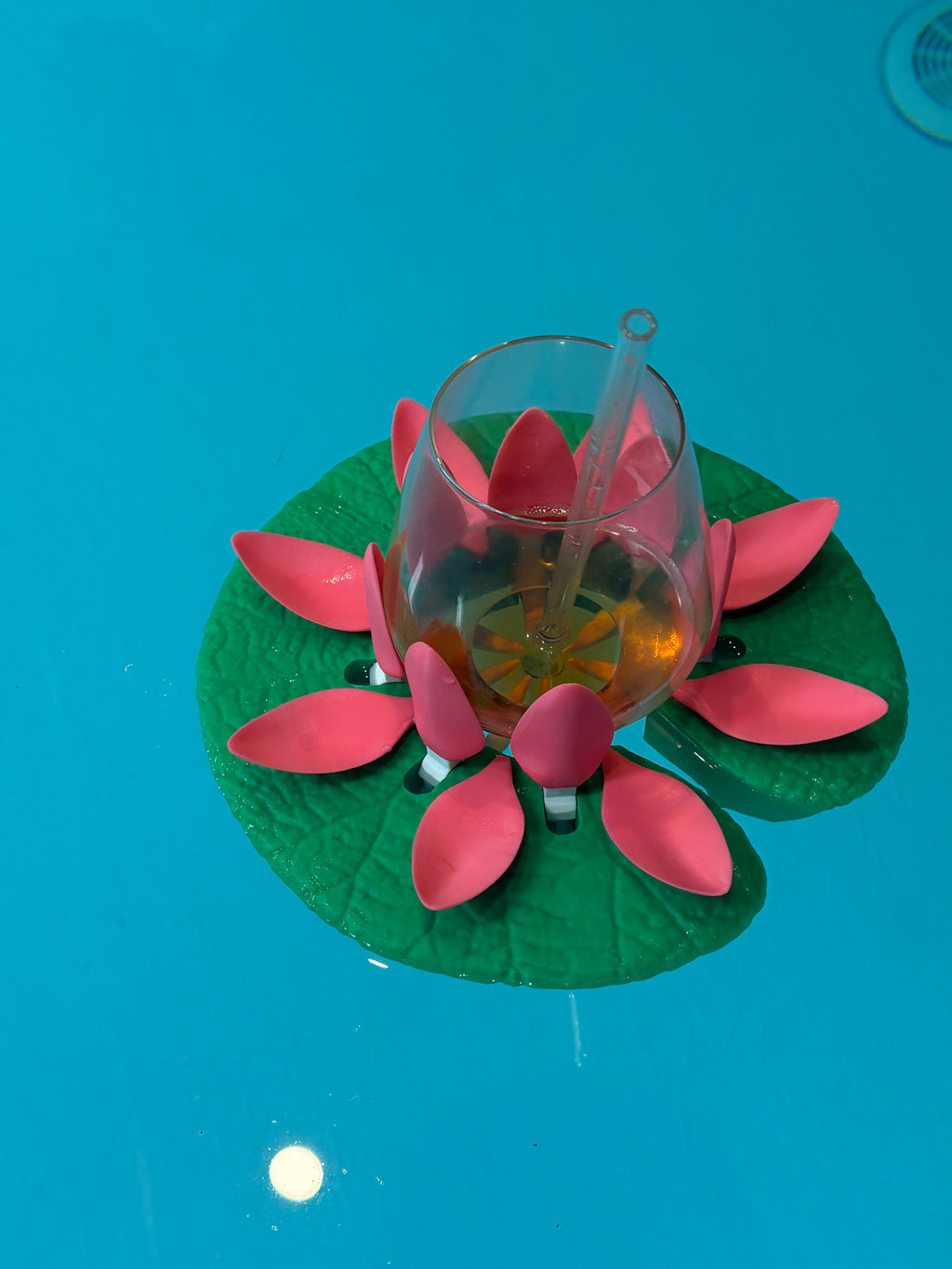 Supports flottants pour verre à vin et bougies, imitation nénuphar, imprimé en 3D