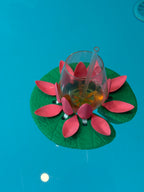 Supports flottants pour verre à vin et bougies, imitation nénuphar, imprimé en 3D