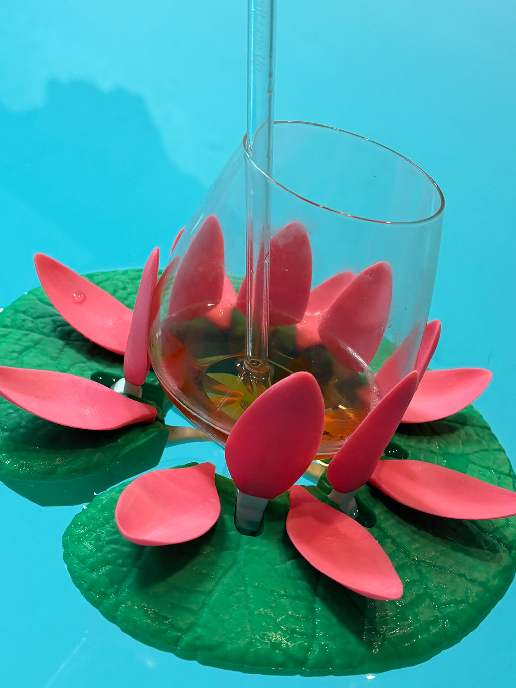 Supports flottants pour verre à vin et bougies, imitation nénuphar, imprimé en 3D