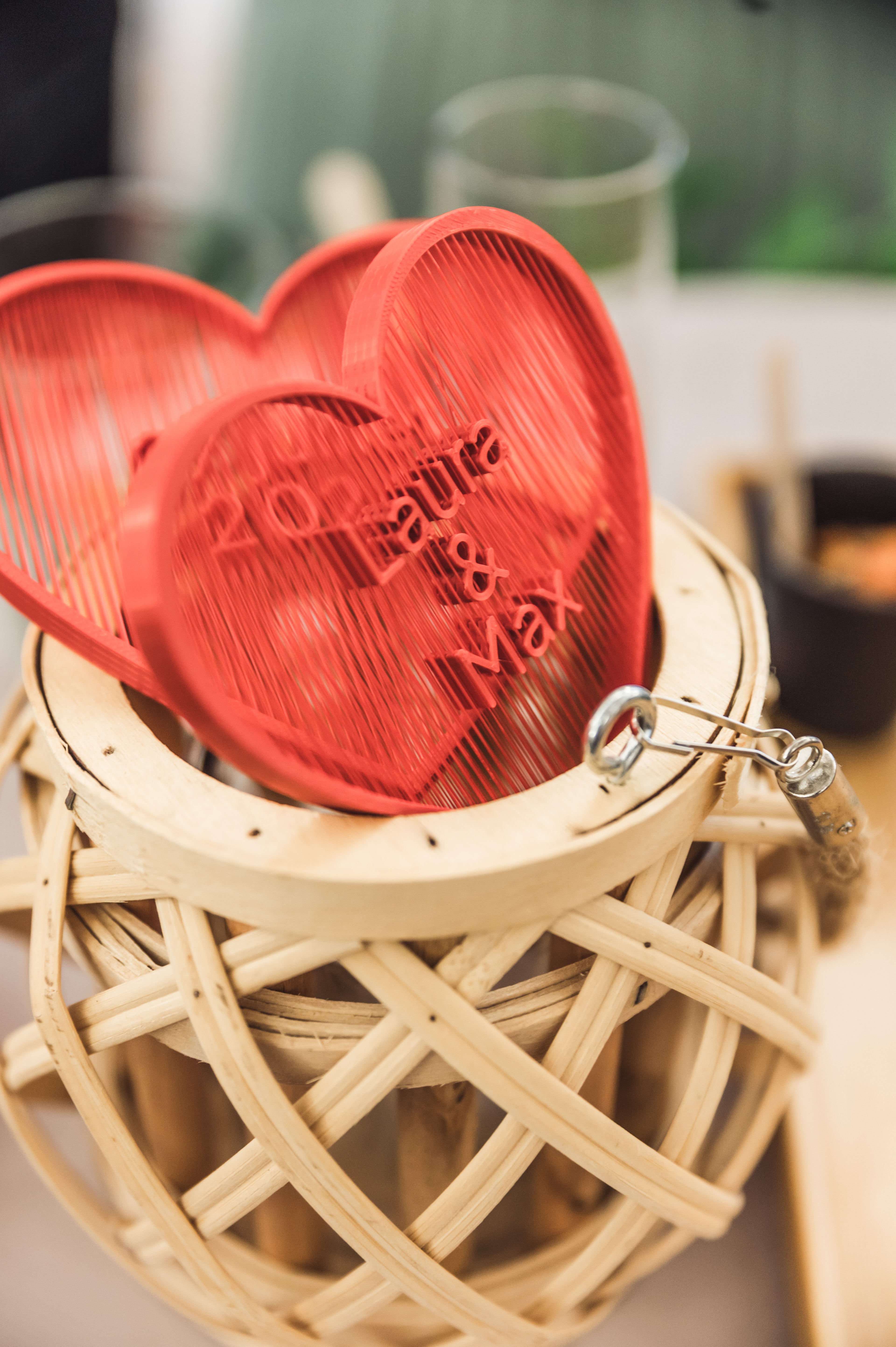 Impression 3D - Coeurs Suspendus - Mariage