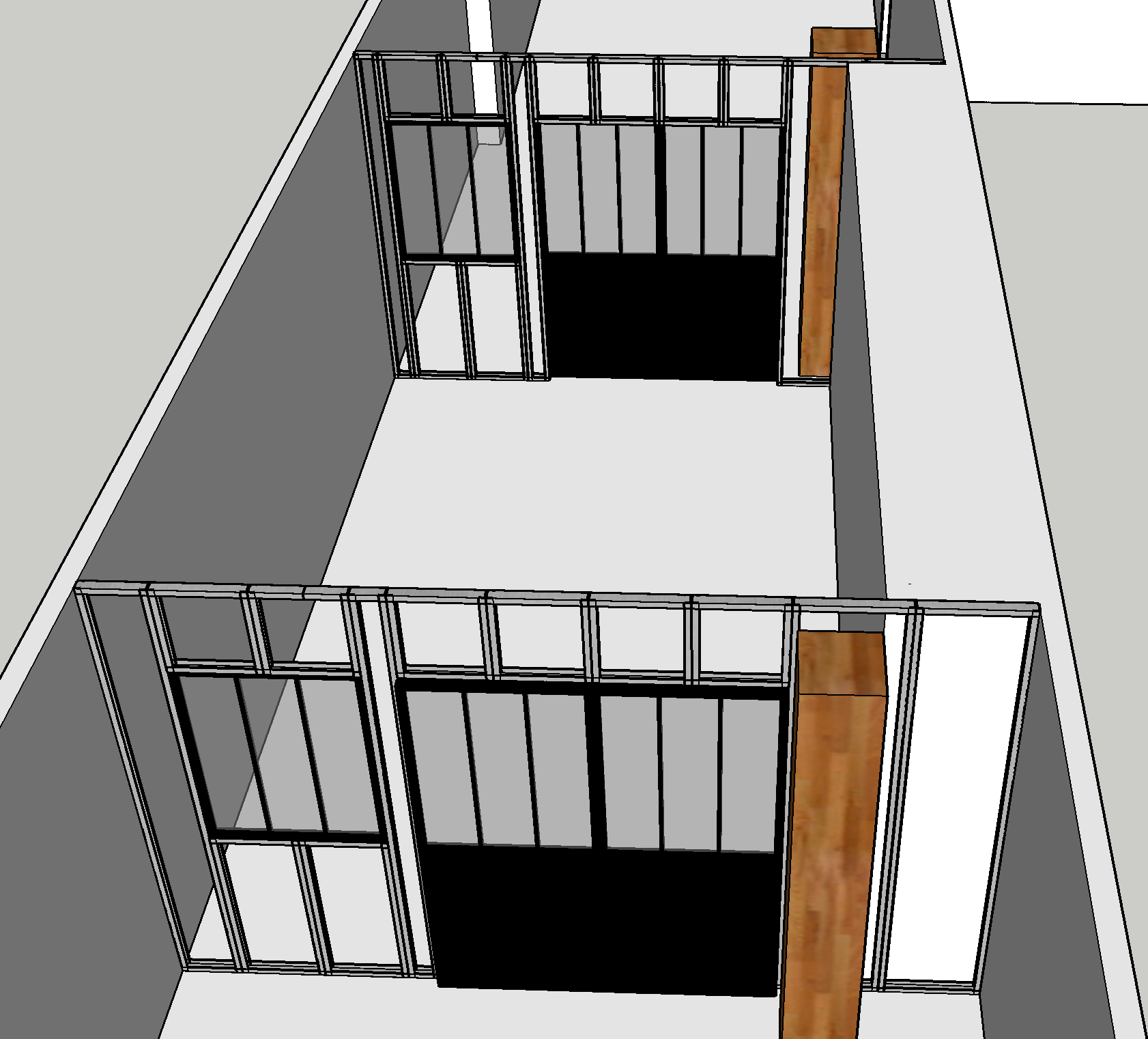 Modélisation 3D - SketchUp - Cloisons Garage