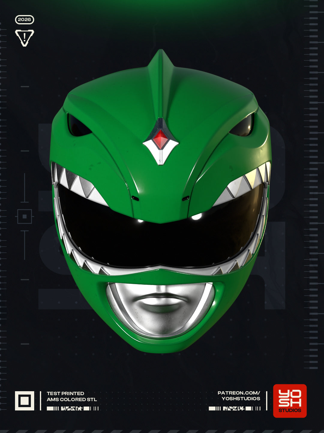 Power Ranger Vert - Face