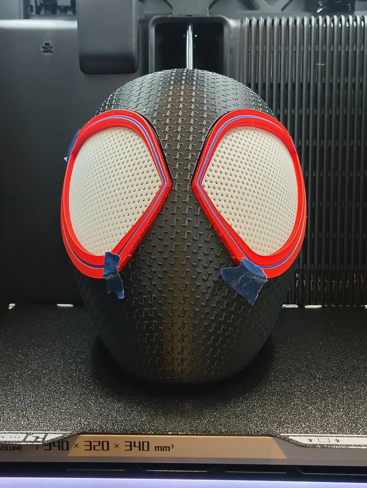 Casque Cosplay Fan-Art - Spider-Man Miles Morales - Imprimé en 3D