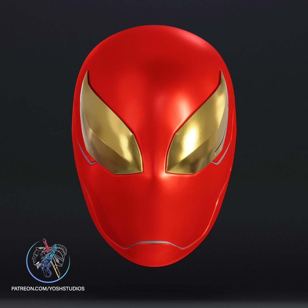 Casque Cosplay Fan-Art - Iron Spider - Imprimé en 3D - Le Front Fuyant