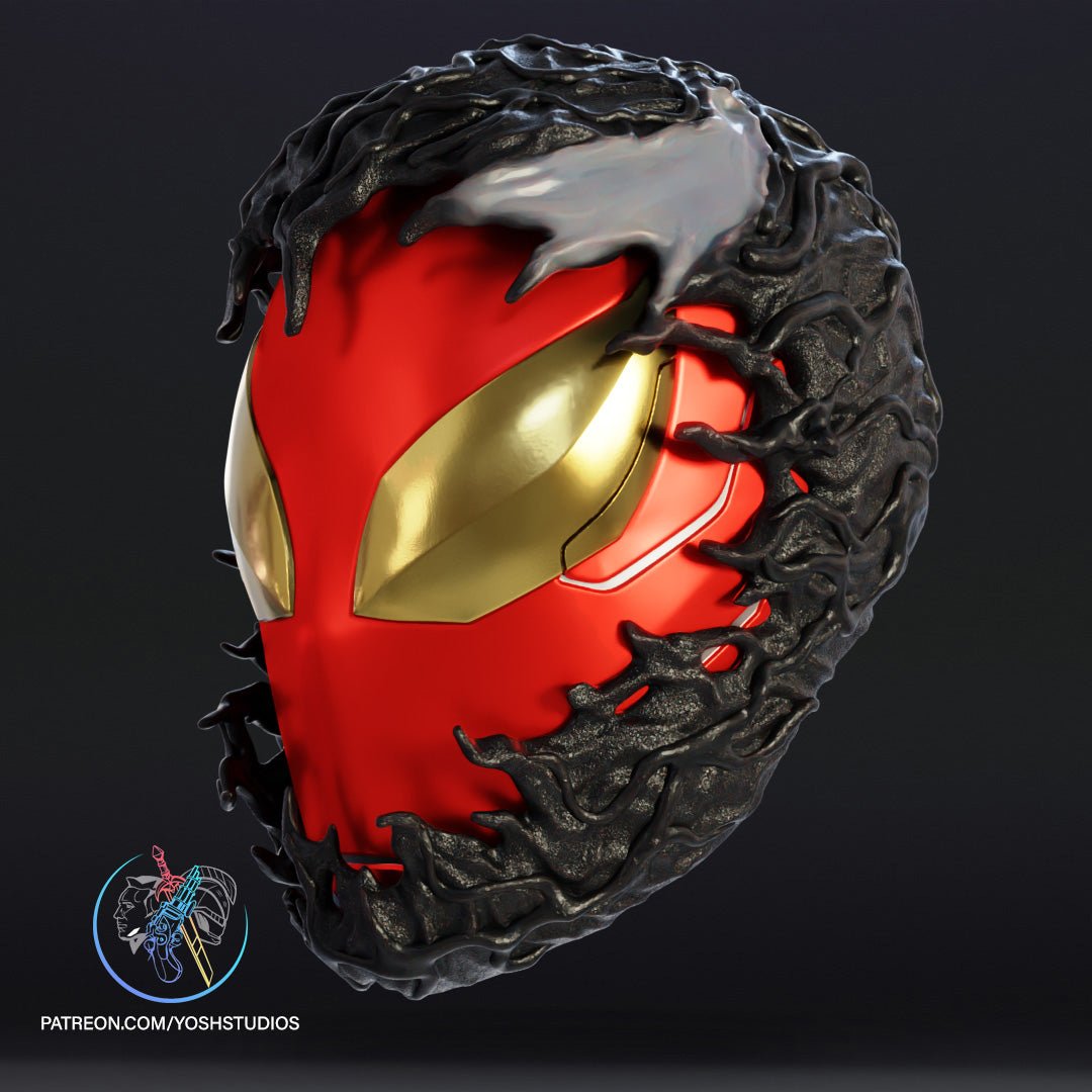 Casque Cosplay Fan-Art - Iron Spider - Imprimé en 3D - Le Front Fuyant
