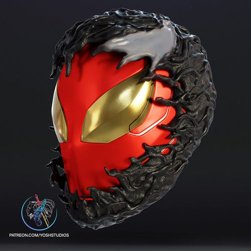 Casque Cosplay Fan-Art - Iron Spider - Imprimé en 3D - Le Front Fuyant