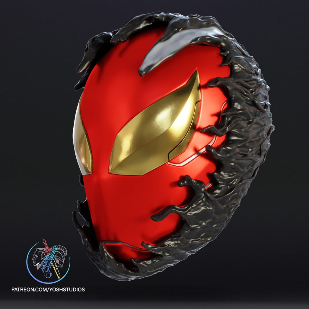 Casque Cosplay Fan-Art - Iron Spider - Imprimé en 3D - Le Front Fuyant
