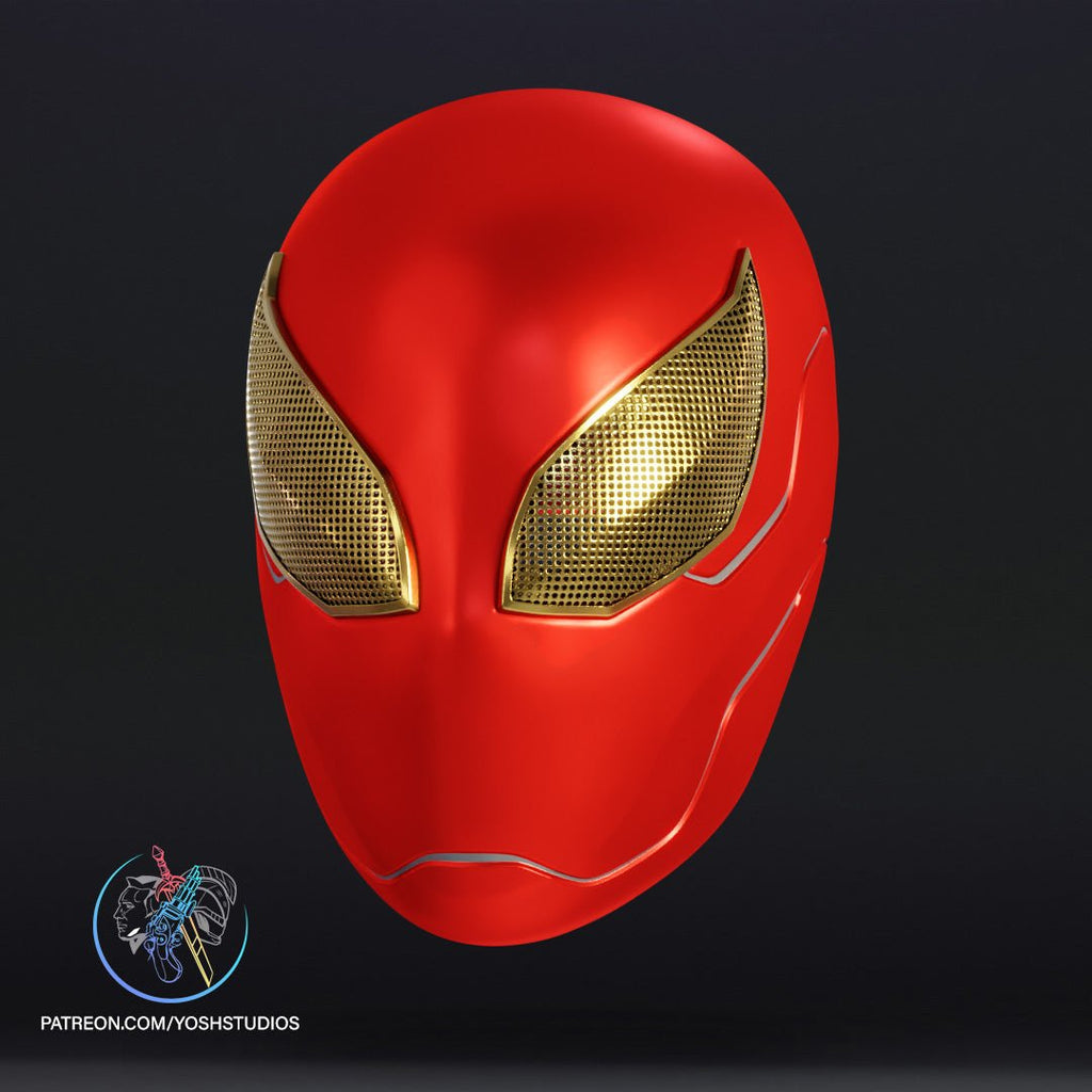 Casque Cosplay Fan-Art - Iron Spider - Imprimé en 3D - Le Front Fuyant