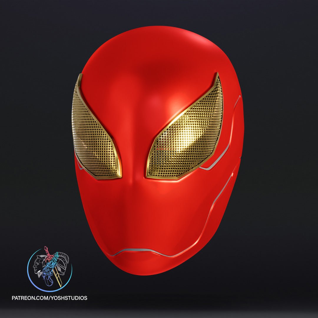 Casque Cosplay Fan-Art - Iron Spider - Imprimé en 3D - Le Front Fuyant