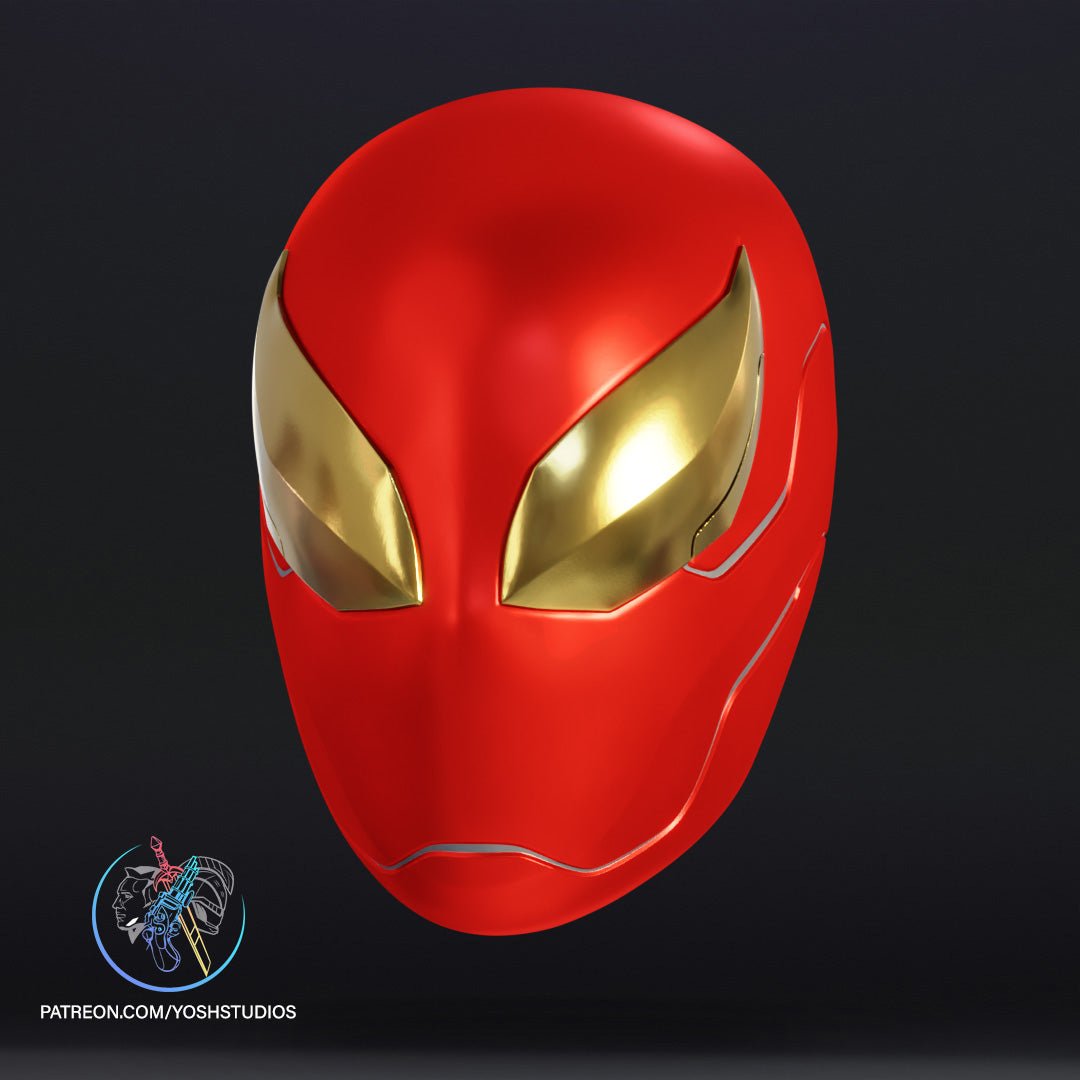 Casque Cosplay Fan-Art - Iron Spider - Imprimé en 3D - Le Front Fuyant