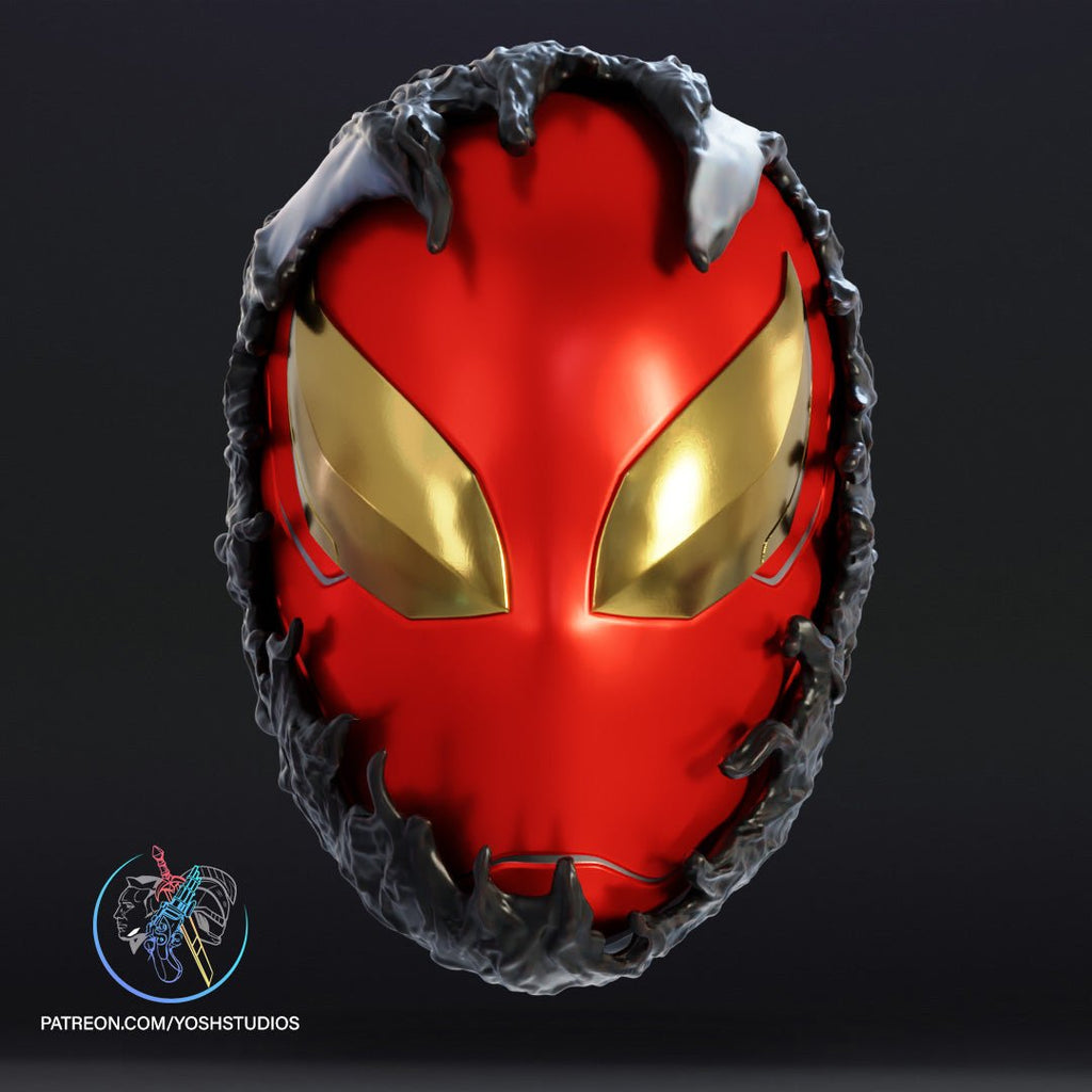 Casque Cosplay Fan-Art - Iron Spider - Imprimé en 3D - Le Front Fuyant