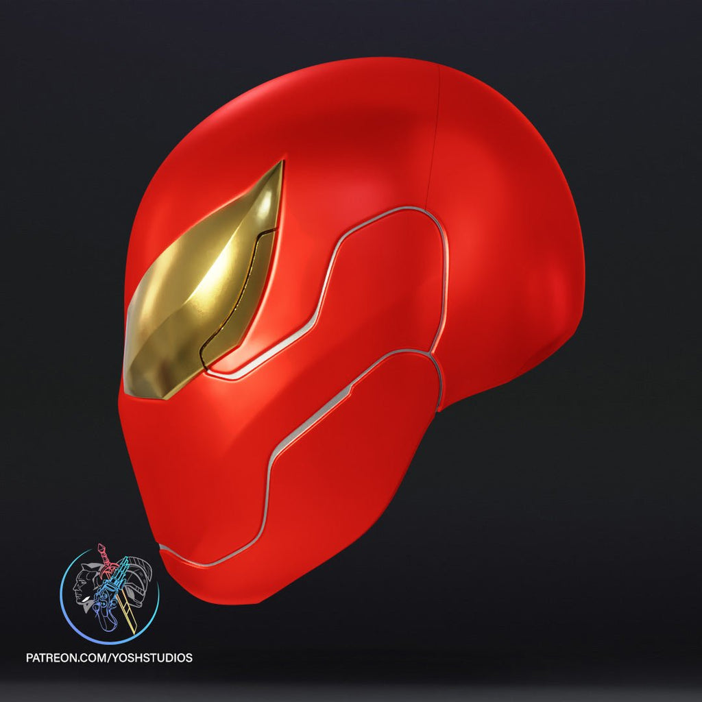 Casque Cosplay Fan-Art - Iron Spider - Imprimé en 3D - Le Front Fuyant