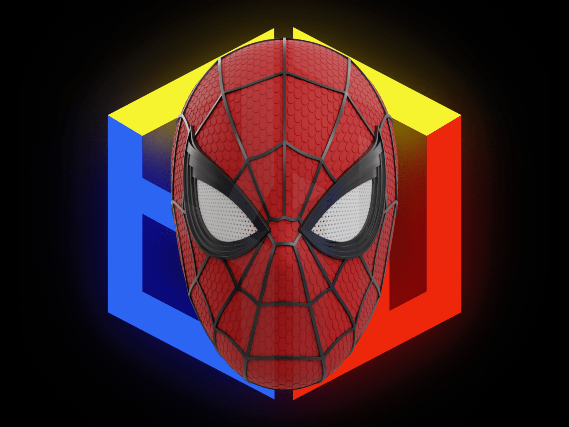 Casque Cosplay Fan-Art - Spider-Man Brand New Day - Casque sur mesure imprimé en 3D - Le Front Fuyant