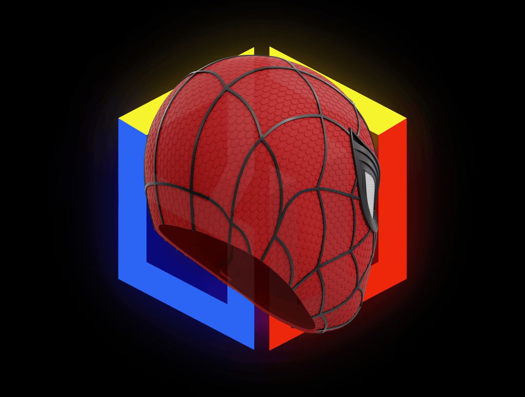 Casque Cosplay Fan-Art - Spider-Man Brand New Day - Casque sur mesure imprimé en 3D - Le Front Fuyant