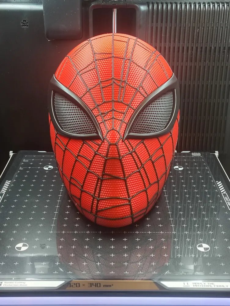 Casque Cosplay Fan-Art - Superior Spider-Man - Imprimé en 3D - Le Front Fuyant