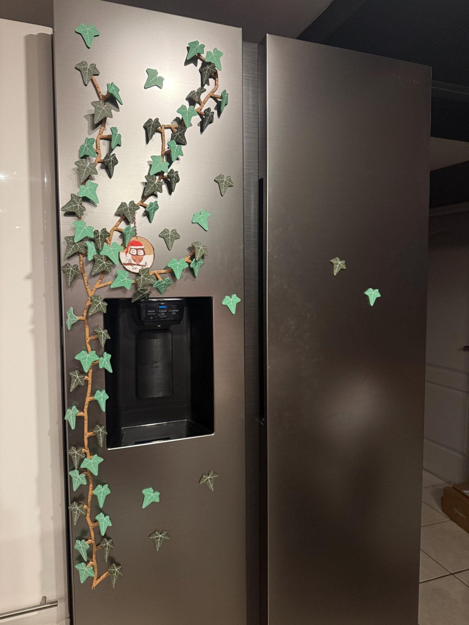 Lierre magnétique pour réfrigérateur, décoration, fausse plante, plante artificielle, décor cuisine, magnets, imprimé en 3D - Le Front Fuyant