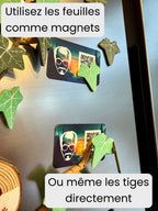 Lierre magnétique pour réfrigérateur, décoration, fausse plante, plante artificielle, décor cuisine, magnets, imprimé en 3D - Le Front Fuyant