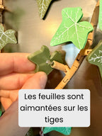 Lierre magnétique pour réfrigérateur, décoration, fausse plante, plante artificielle, décor cuisine, magnets, imprimé en 3D - Le Front Fuyant