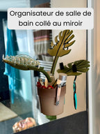 Monstera de miroir, fausse plante imprimée en 3D, décoration, accessoires de salle de bain - Le Front Fuyant