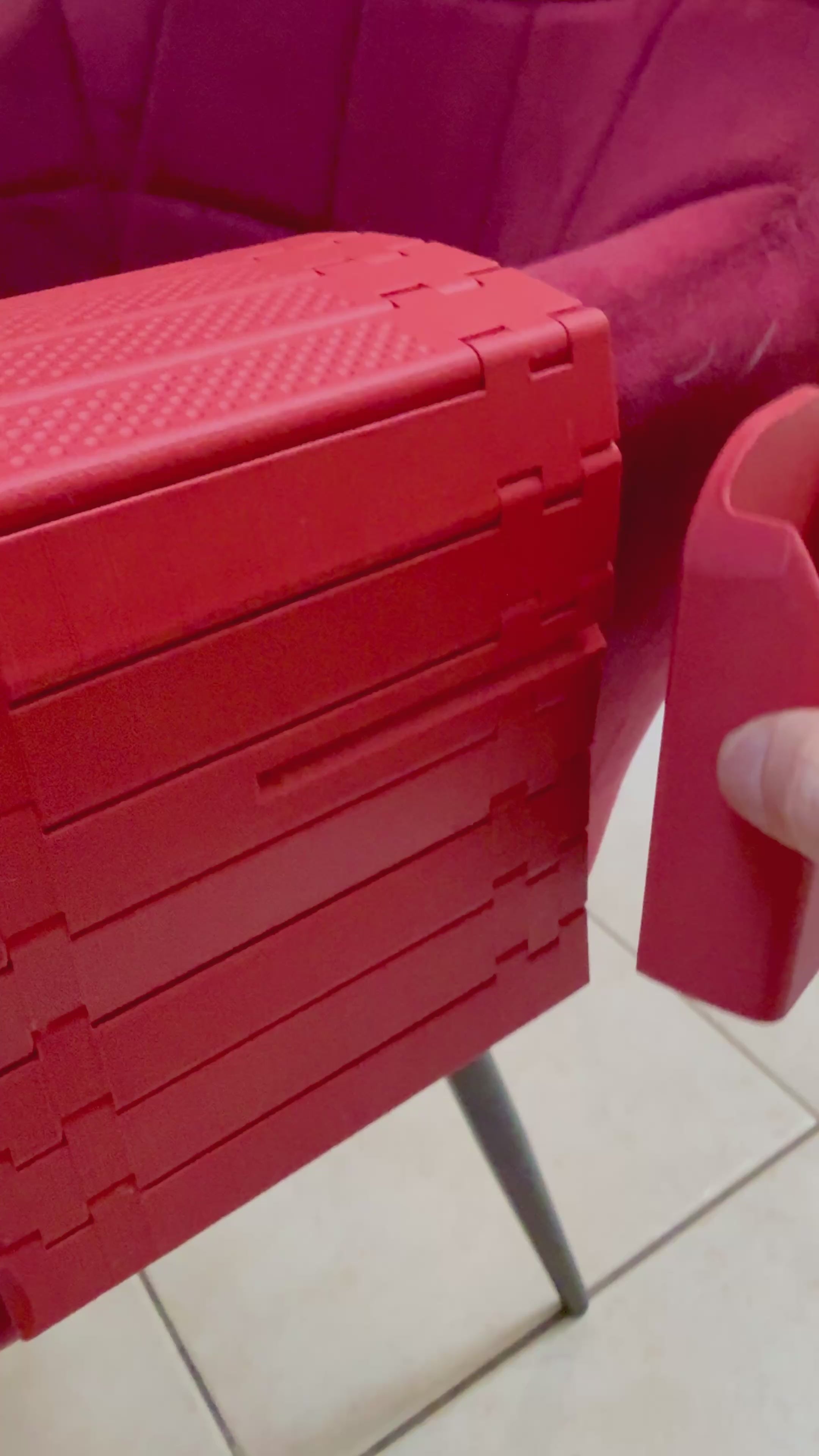 Dessous-de-verre Monstera - Vidéo cache-pot accoudoir + télécommande