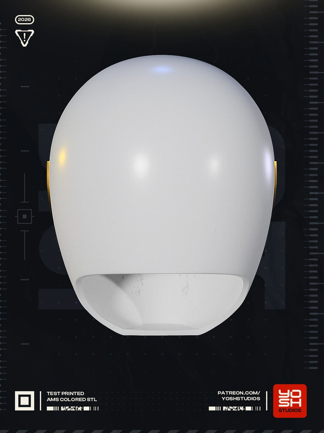 Casque Power Ranger Blanc - Imprimé en 3D - Cosplay - Déguisement