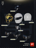 Casque Power Ranger Blanc - Imprimé en 3D - Cosplay - Déguisement